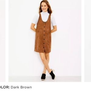 LOFT faux suede dress NWT